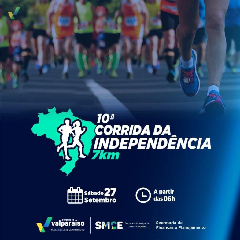 Inscrições abertas para a 10ª Corrida da Independência de Valparaíso de Goiás