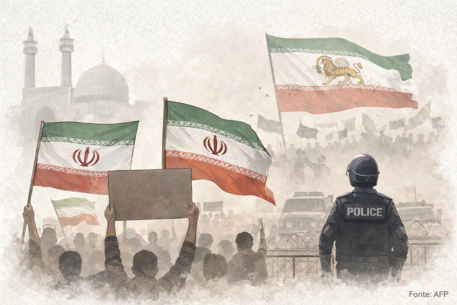 Protestos no Irã perdem força após repressão e relembram raízes da teocracia instaurada em 1979